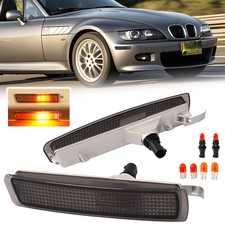 2x Bumper Side Marker Lights For BMW Z3 M Coupe Roadster 1996-2002 Smoked Amber picture