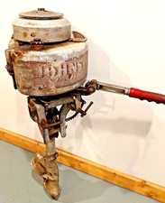 Vintage 1940s Johnson Model LT10 Outboard Boat Motor Engine Untested Parts Resto picture