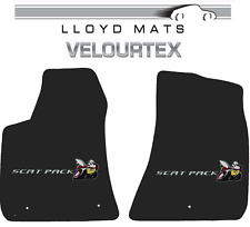 2011-2022 Dodge Charger RWD Lloyd Velourtex Frt Floor Mats Ebony Scat Pack Logo picture