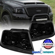 Fits 2004-2008 Ford F150 06-08 Lincoln Mark LT Truck Smoke Headlights Head Lamps picture