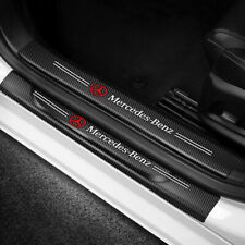 4PCS Carbon Fiber Car Door Plate Sill Scuff Cover Sticker for Mercedes Benz picture
