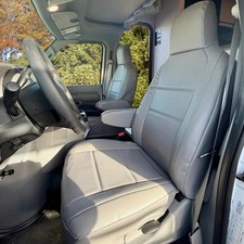 Leatherette Custom Fit Seat Covers for 2010-2027 Ford E-350 & E-450 RV Vans picture