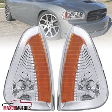 Corner Lights Fits 2006-2010 Dodge Charger Clear Turn Signal Lamps Left+Right picture