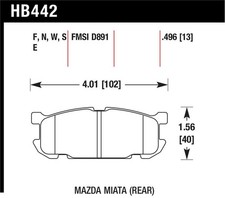 Hawk Performance HB442W.496 DTC-30 Motorsport Brake Pads picture
