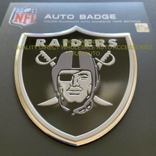 Las Vegas Raiders Metal Decal NFL Steel Auto Emblem Oakland Stocking Best Gift picture