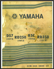 1972-1973 Yamaha DS7 RD250 R5C RD350 Service Manual 113 pages picture