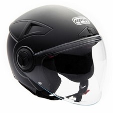 MMG Motorcycle Scooter Pilot Open Face Flip-Up Helmet DOT - Matte Black Large picture