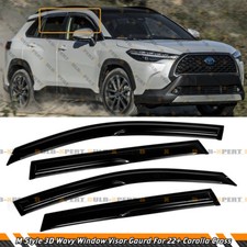 For 22-26 Toyota Corolla Cross 3D Wavy M Style Window Visor Rain Guard Deflector picture