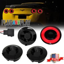 4PCS Smoked Eagle Eye Red LED Tail Lights Brake Lamps For 2005-2013 Corvette C6 picture