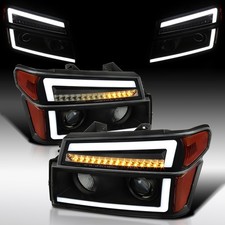 Fit 04-12 Colorado Canyon Smoke Projector Headlights+Sequential LED Corner Lamps picture
