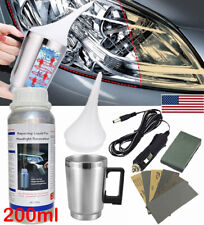 200ml Pro Headlight Restoration Repair Tool Liquid Car Polymer Polishing Kit USA picture