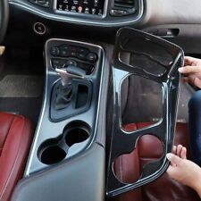 Gear Shift Panel Cover Trim For Dodge Challenger 2015-2019 Carbon Fiber New picture