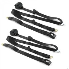 JP CJ/DJ 1971 - 1986  Standard 3pt BK Retract Bucket Seat Belt Kit-2 Belts  picture