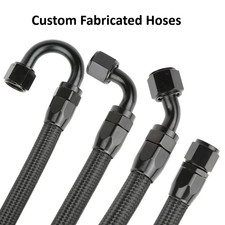 Custom 6AN 8AN 10AN Black Braided CPE Fuel Hose Oil Cooler Line with Fitting picture