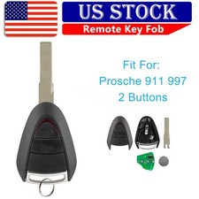 Remote Control Car Key Fob 2 Buttons For Porsche 997 911 Boxster S Cayman picture