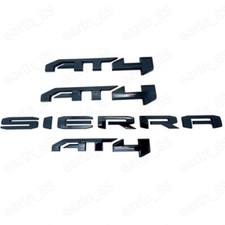 4PCS Glossy AT4 Emblem Letter Replacement Fit GMC Sierra 1500 2500 3500 HD Badge picture