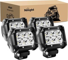 Nilight - 60001S-C LED Light Bar 4PCS 18W 1260lm Bar, Black  picture