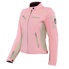 Dainese Lola 5 Women's Pink Leather Motorcycle Jacket CE Armor picture