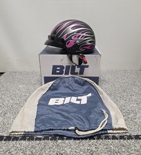 BILT Phoenix Women’s Half Helmet Matte Black/Pink Size Medium picture