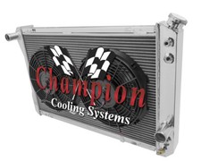1982 - 1992 Chevy Camaro 3 Row Advanced Champion Aluminum Radiator w/ 2 12