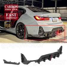 For BMW G20 LCI 330i M340I 2023-2026 Carbon Fiber Rear Bumper Diffuser With LED picture