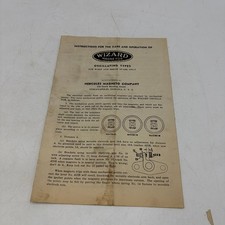 Vintage Wizard Magneto Instructions Manual Hercules Oscillating Types picture