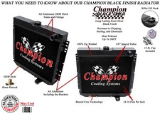 SR 3 Row Black Finish Radiator Lowhose Pass 20