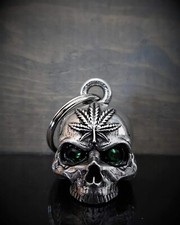 Pot Head Skull Diamond Motorcycle Biker Ride Gremlin Bell Good Luck BB-92, USA picture