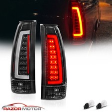 88-99 C-Bar LED Black Taillight Set for Chevy/GMC C10 C/K Silverado Tahoe Sierra picture