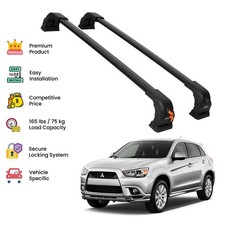 Black Premium Roof Rack Cross Bars For Mitsubishi Outlander Sport 2011-2021 picture