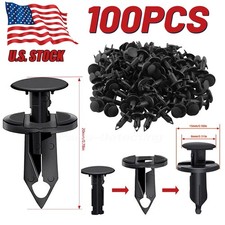 100Pcs 8mm Bumper Clips Auto Car Hole Retainer Rivets Fastener Fender Push Pin picture