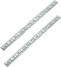 Chrome Supercharged Letters Emblem Badge Sticker Nameplate -2Pc picture