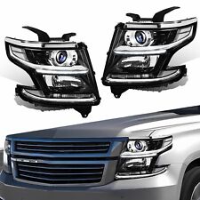 PAIR FOR 15-19 20 CHEVY TAHOE SUBURBAN LED 3500HD 16-19 PROJECTOR HEADLIGHTS DRL picture