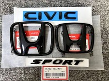 4Pcs Gloss Black Emblem Fits for Honda Civic 2022-2024 Sport picture