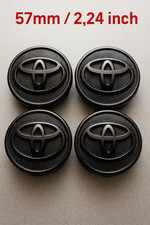 57mm Glossy Black Wheel Center Caps for Toyota – Ø2.24 inch – Set of 4 picture