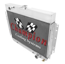 Champion Racing 2 Row Aluminum Radiator For 1963 - 68 Chevy Cars picture