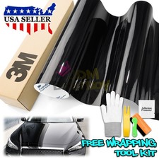Genuine 3M Gloss Black Vinyl Wrap Car Auto Sticker Film Decal Bubble Free Sheet picture