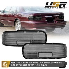 DEPO Smoke Rear Tail Light Cover Frames For 1991-1996 Chevy Impala & Caprice picture