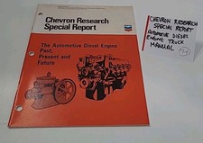 1976 Chevron Research Special Report Automotive Diesel Engire Truck Manual Old picture