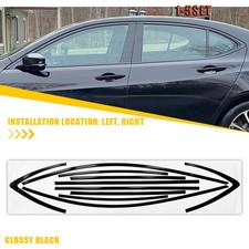 Chrome Delete Blackout Overlay Window Trim Black For Acura TLX 2015-2020 1-5set picture