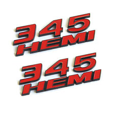 2pcs OEM Red 345 Emblem 345 Badge 3D for 345 Left and Right black Genuine picture