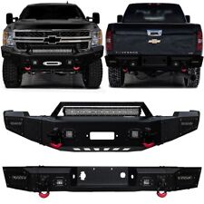 Vijay Fit 2011-2014 Silverado 2500 3500 New Front and Rear Bumper w/9xLED Light picture