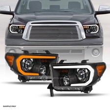 Switchback Sequential For 07-13 Tundra/Sequoia Blk Projector Headlights+LED Tube picture