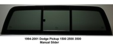 Fits 1994-2001 Dodge Pickup 1500 2500 3500 Manual Slider Back Glass Window picture