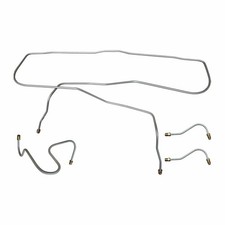 1962-64 Nova Chevy II Power Manual Preformed Front Brake Line Set Kit STAINLESS picture