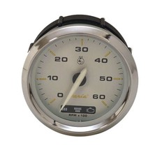 Faria Boat Tachometer Gauge TC9492A | Kronos Silver 3 1/4 Inch picture