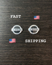 NEW NISSAN 2pcs 13.3mm x 11.4mm Key Fob Emblem Sticker Logo Remote Badge USA picture