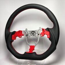Sportive flat bottom Black leather steering wheel Lexus 2IS IS250 IS350 ISF RED picture