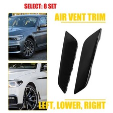 L+R Gloss Black Fender Panel Air Vent Cover for 2017-2022 BMW G30 5 Series 2-20x picture