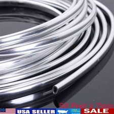 50FT U Shape Original Chrome Seal Car Door Edge Guard Molding Trim Protect Strip picture